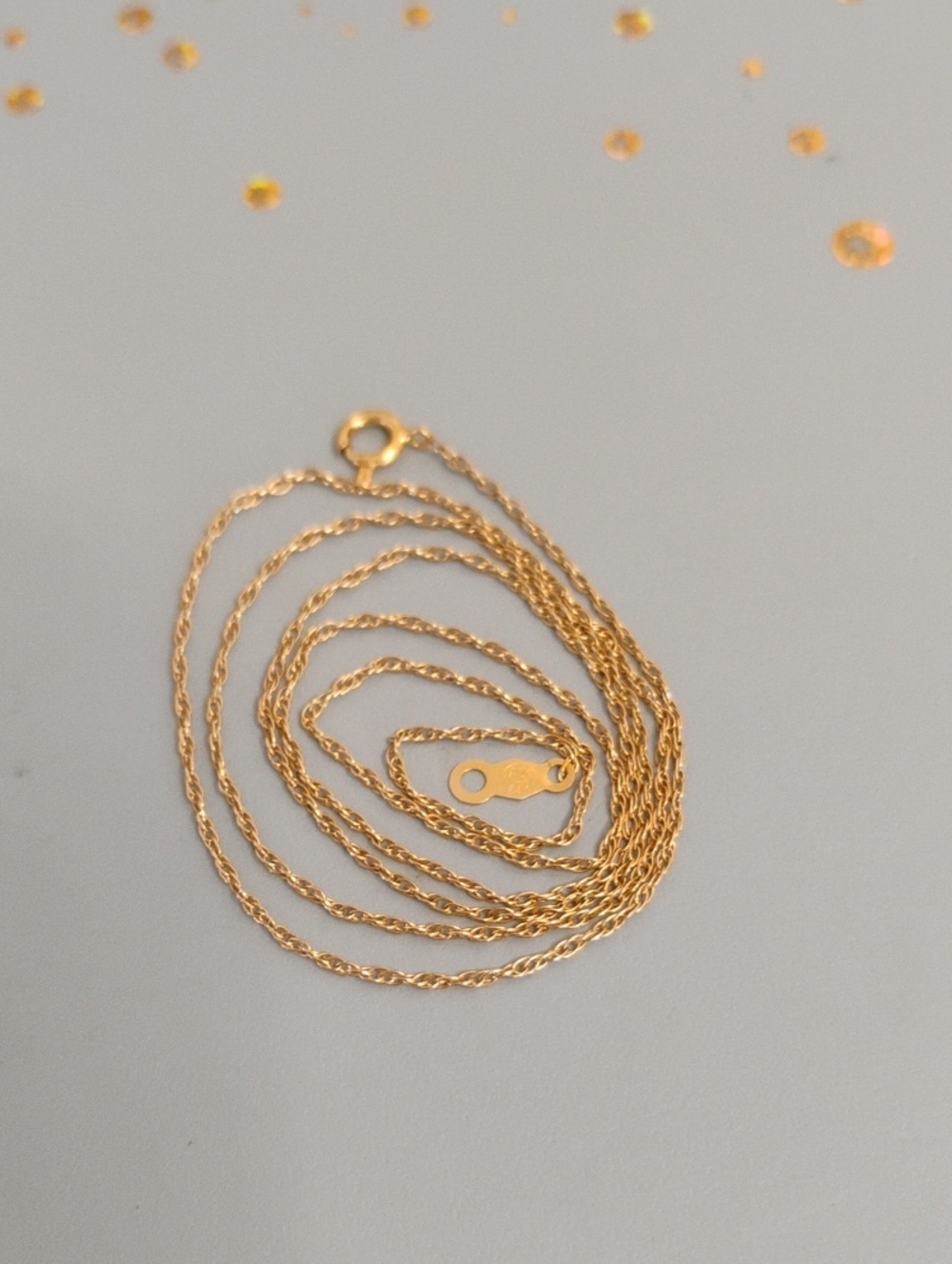 Rope Chain 14 K Gold Necklace